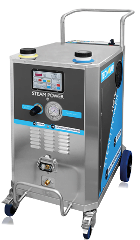Gauge displaying steam pressure levels in a Duplex Cleaning Machines product.
