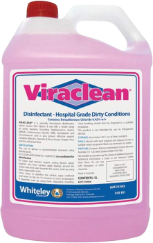 Bottle of ViraClean, a high-quality chemical disinfectant by Duplex Cleaning Machines for effective germ control.