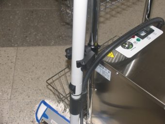 Image displaying the Thermoglide paired with a Duplex commercial steam machine.