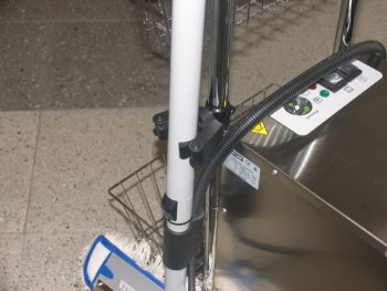 Image displaying the Thermoglide paired with a Duplex commercial steam machine.