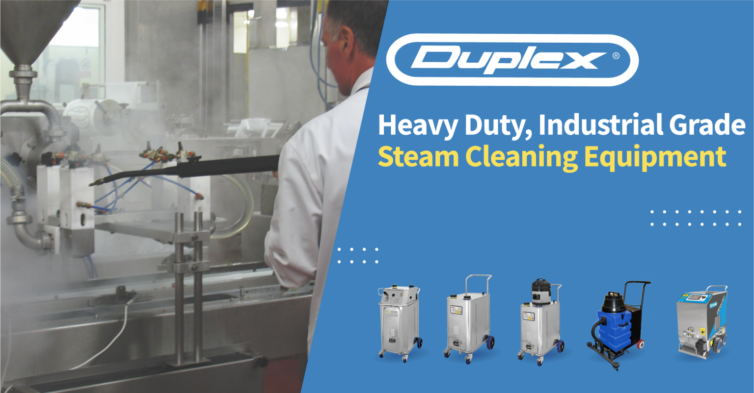 Image showcasing the robust and powerful industrial steam cleaning equipment by Duplex Cleaning Machines.