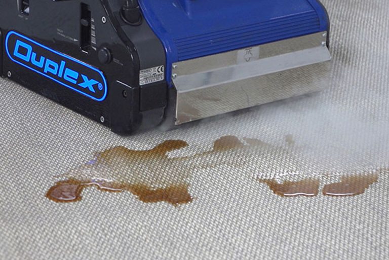 Image illustrating how steam cleaning technology deeply penetrates the pores of flooring and carpeted surfaces for thorough sanitisation and cleaning.