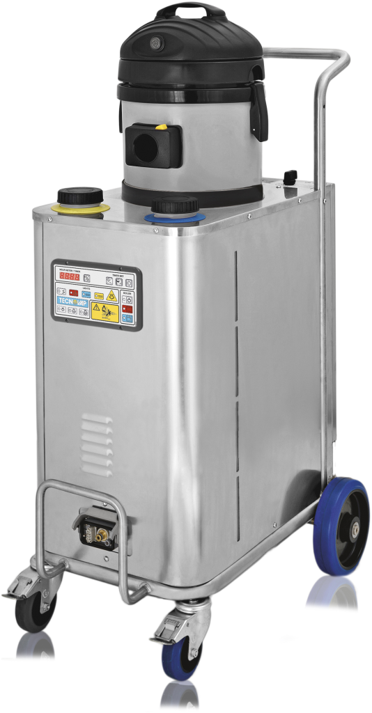 Jetvac Force in operation, delivering high-pressure steam cleaning and extraction.