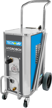 The Duplex industrial hot and cold water pressure washer, featuring an AISI 304 stainless steel boiler, digital display, and versatile temperature control, poised for efficient cleaning.