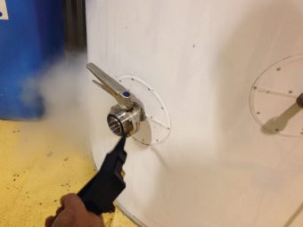 Image showing the effective cleaning of wine storage facilities, part of the Wine Barrel Cleaning System, ensuring optimal conditions for wine preservation.