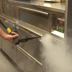 Image showcasing Duplex's range of cleaning equipment, ideal for tackling diverse cleaning needs in cafes, from floors to kitchen equipment.