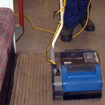 Image displaying specialised cleaning equipment and techniques for effectively cleaning couches and interior spaces of transport vehicles.