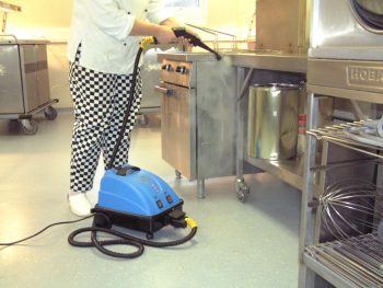 Image showcasing advanced cleaning solutions specifically designed for kitchens in healthcare settings, ensuring top hygiene.