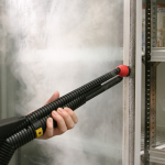 Image highlighting specialised cleaning equipment by Duplex Cleaning Machines for ice cream production facilities, emphasising hygiene and efficiency.