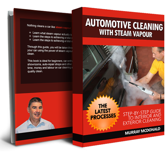 Image showcasing a guidebook on automotive cleaning techniques, featuring Duplex's advanced car steam cleaning solutions.
