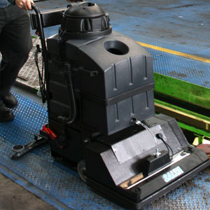 Image demonstrating the use of Duplex Cleaning Machines for effective and efficient cleaning of industrial floors.