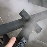 Image displaying Duplex Cleaning Machines' methods for thoroughly cleaning and sanitising automotive seat belts.