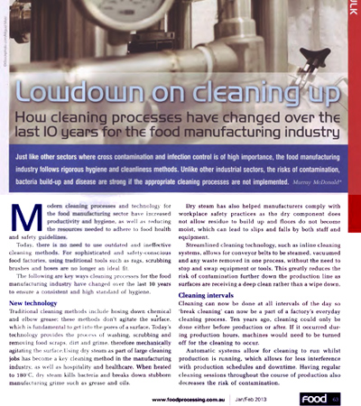 Lowdown on Cleaning Up