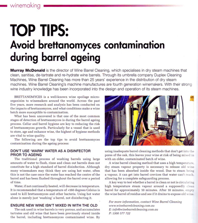 Top Tips: Avoid Brettanomyces Contamination