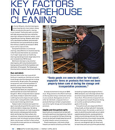 Key Factors in Warehouse Cleaning