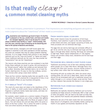 4 Common Motel Cleaning Myths