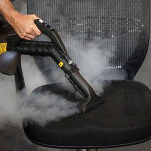 Duplex steam cleaning machine in action, demonstrating the removal of Salmonella bacteria for enhanced hygiene and safety.