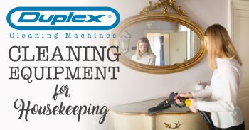 Banner image displaying a selection of Duplex Cleaning Machines designed for housekeeping efficiency.