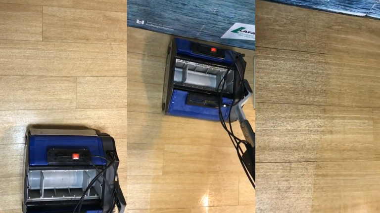 Duplex steam floor cleaner vinyl cleaning before after