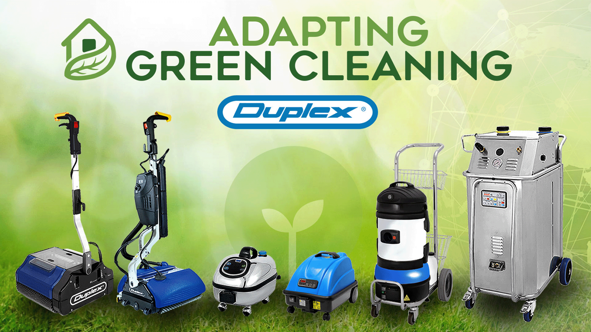Green Cleaning with Duplex floor cleaning machines and steam cleaning machines