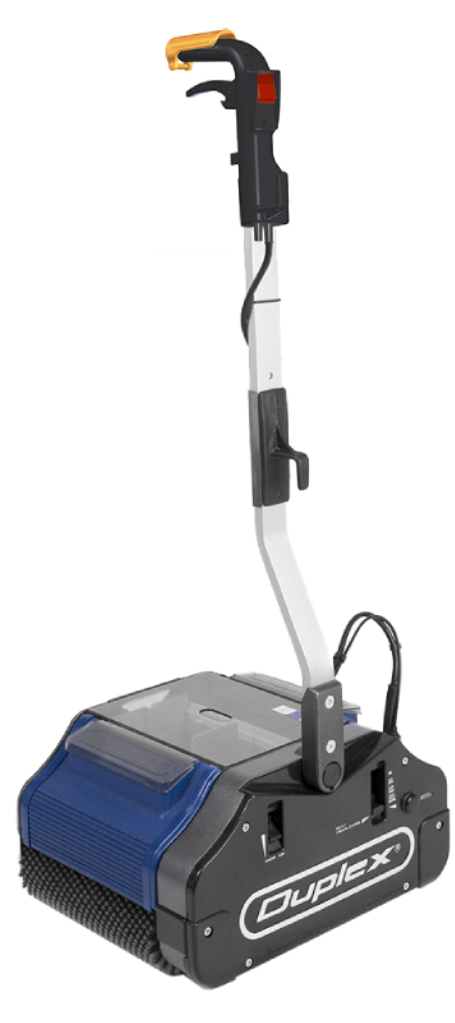 Duplex 340 floor scrubber designed for medium-sized commercial floors.