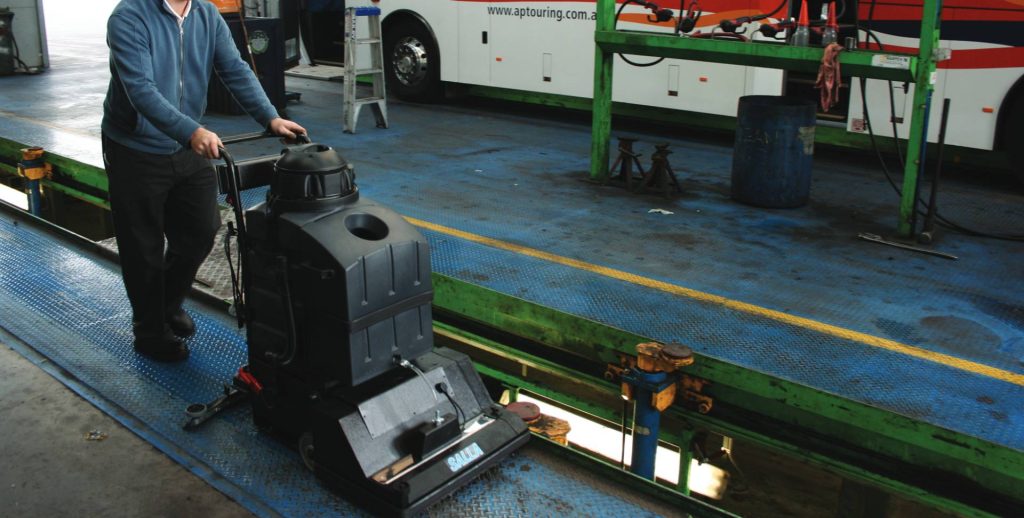 Tips on cleaning floors with walk-behind floor scrubbers